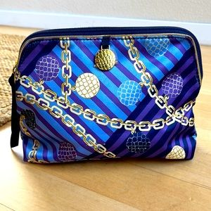 ESTEE LAUDER cosmetic bag, gold piping